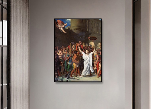 玄關(guān)古典裝飾畫制作