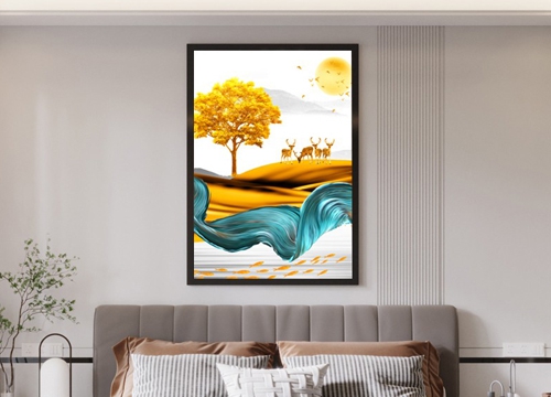 臥室現(xiàn)代裝飾畫制作