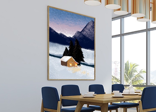 餐廳鄉(xiāng)村風(fēng)裝飾畫制作