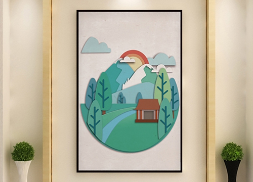 玄關(guān)鄉(xiāng)村風裝飾畫制作